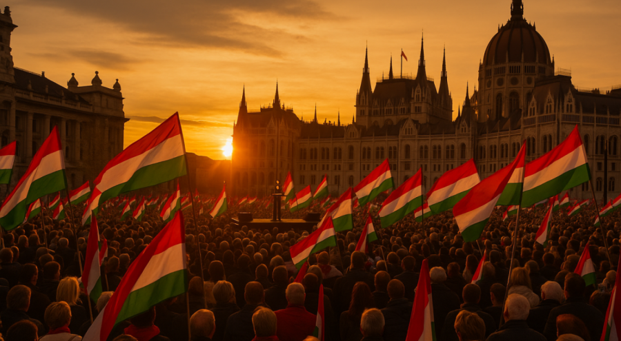 Magyarországon elkezdődött a választási láz: Orbán és Magyar erődemonstrációt tartottak a tereken