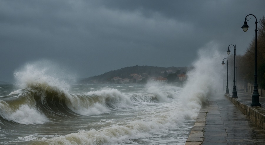 Adriyatik Kıyılarını Vuran Şiddetli Fırtına: Ulaşım Durdu, Kıyılar Zarar Gördü