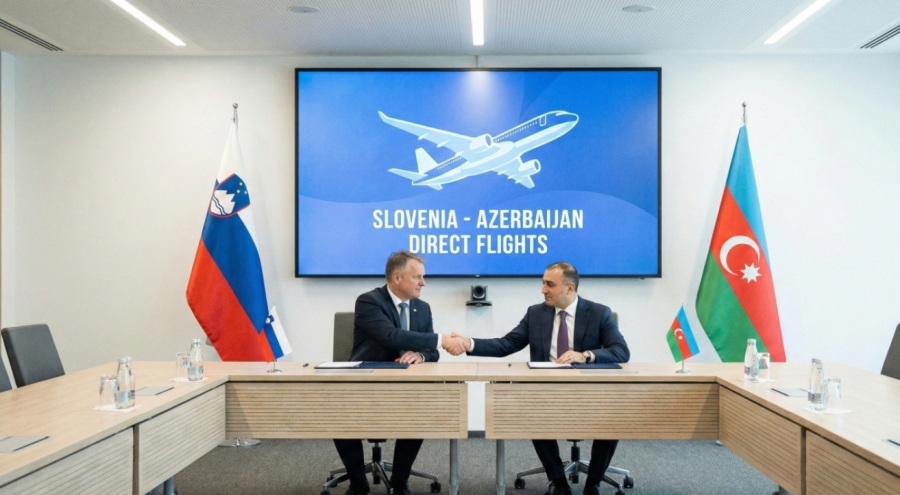 Slovenya ile Azerbaycan Arasında Yeni Hava Köprüsü: Doğrudan Uçuşlar İçin Görüşmeler Başladı