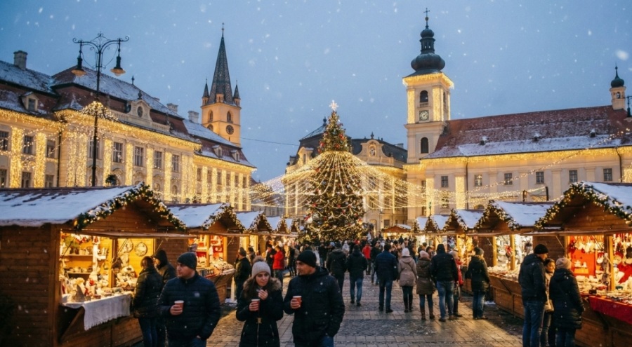 Transilvanya'da Kış Masalı Başlıyor: Sibiu'da Işıklar Yanıyor!