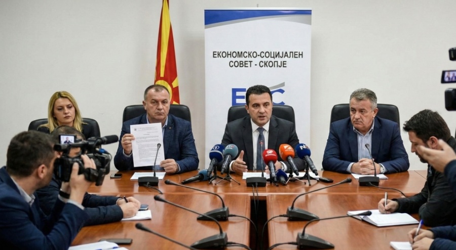 Kuzey Makedonya'da Nefesler Tutuldu: Asgari Ücret Pazarlığında "Büyük Kapışma" Başladı, Sendikalar Resti Çekti!