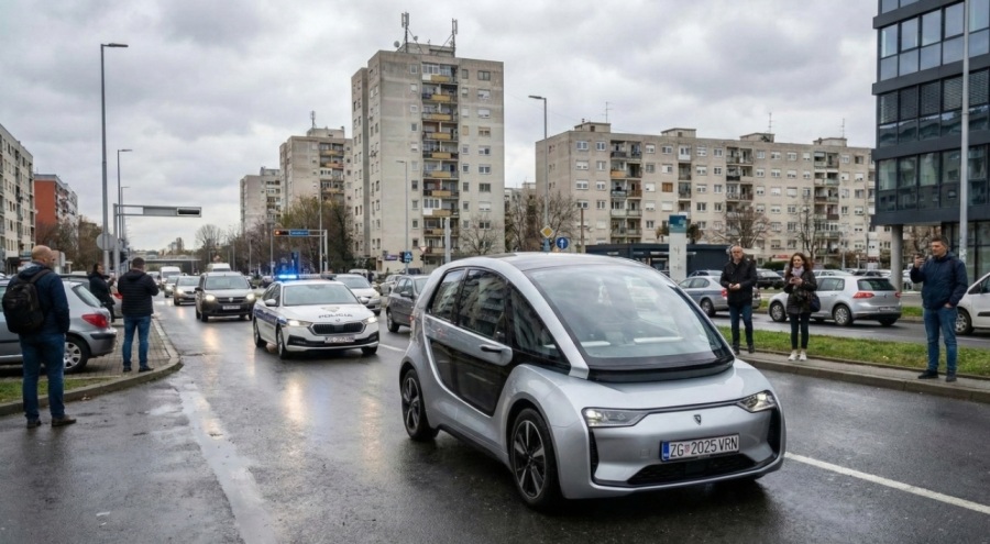 Budućnost je stigla na ulice Zagreba: Rimacovi robotaksiji "Verne" prvi put u gradskom prometu