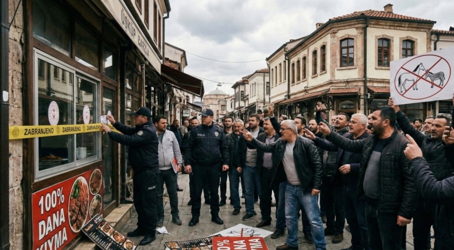 Üsküp'te Mide Bulandıran Skandal: "Dana Kıyma" Diye At ve Eşek Eti Yedirdiler!