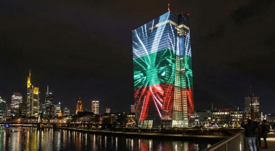 Avrupa'nın Kalbinde Tarihi Gece: Frankfurt Bulgaristan Renklerine Bürünüyor, Euro İçin Geri Sayım Başladı!